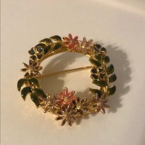 Floral Gold Brooch